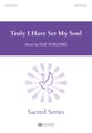 Truly I Have Set My Soul SATB choral sheet music cover